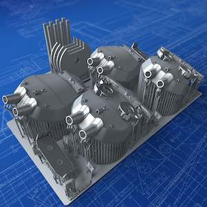 1/350 Royal Navy 15" (38.1cm) MKI*/N Turrets x4 HMS Valiant (1943) w. Blast Bags