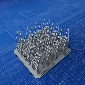 1/128 Royal Navy 3ft 6in Deck Ladders x12