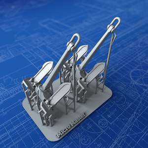 Royal Navy Anchors: 1/200 Royal Navy Wasteney-Smith 150cwt Anchors x2