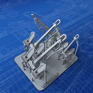 Royal Navy Anchors: 1/192 Royal Navy HMS Hood Anchor Set x4 Anchors (2x 192cwt, 1x 191cwt & 1x 60cwt)