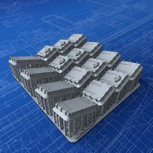 Royal Navy Doors Hatches: 1/150 Royal Navy Weatherdeck Large Hatch Set x16 (3x Hatch types)