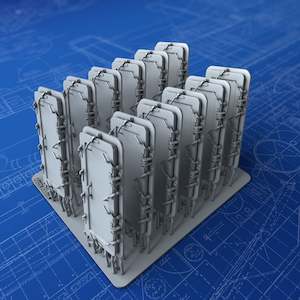 Royal Navy Doors Hatches: 1/72 Royal Navy WW1 Water Tight Doors x12 (6' x 2' 6")