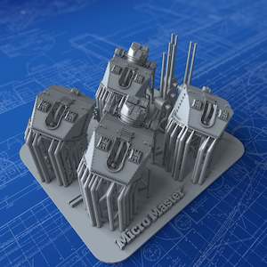 French Navy: 1/700 French Navy Twin 130mm/45 (5.1") Model 1932 x4 (Joffre Class)