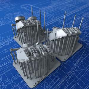 1/300 French Navy Triple 152mm/55 (6") Model 1936 x3 (Richelieu 1943)