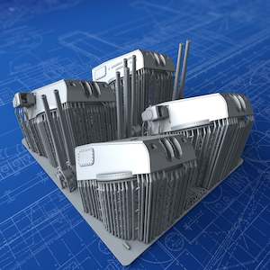 1/400 Regia Marina Bolzano 203mm/53 (8") Model 1929 x4