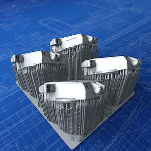 Italian Navy: 1/350 Regia Marina Gorizia 203mm/53 (8") Model 1927 x4 (w. Blast Bags)