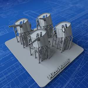 Italian Navy: 1/350 Regia Marina Littorio Class 120mm (4.7”) Model 1893 x4