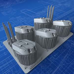 Kriegsmarine German Navy: 1/700 Imperial German Navy 30.5 cm/50 (12”) SK L/50 Drh LC/1911 x5 (König Class)