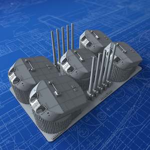 Kriegsmarine German Navy: 1/350 Imperial German Navy 30.5 cm/50 (12”) SK L/50 Drh LC/1911 x5 (König Class)