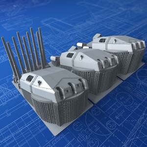 1/200 German Kriegsmarine 28cm (11") SK C/34 (Gneisenau)