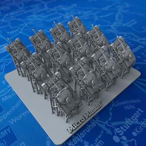 Armour: 1/700 Scale WW2 German Panzerkampfwagen IV Ausf. G Tanks x12