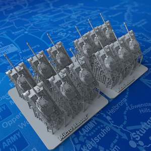 Armour: 1/700 Scale WW2 (Tiger II) Panzerkampfwagen Tiger Ausf. B Tanks x12