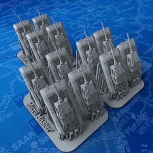 Armour: 1/600 Scale WW2 German E-100 (Henschel Turret) Heavy Tanks x12