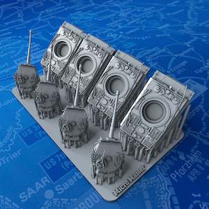 1/400 Scale WW2 German Tiger I Panzerkampfwagen Ausf. E Tanks x4