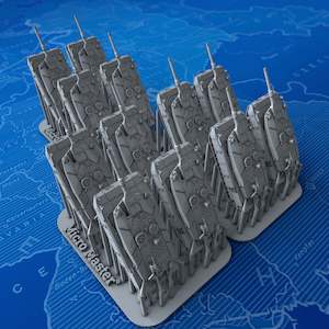 Post Ww2 Armour: 1/600 Scale Modern German Leopard 2 Revolution Main Battle Tanks x12