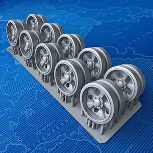 1/48 Modern Russian T55 Main Battle Tank Wheels x10