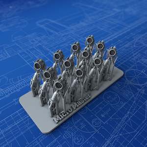 Royal Deck Accessories: 1/400 Royal Navy 18" Searchlight Projectors x12