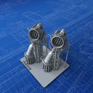 Royal Deck Accessories: 1/96 Royal Navy 18" Searchlight Projectors x2