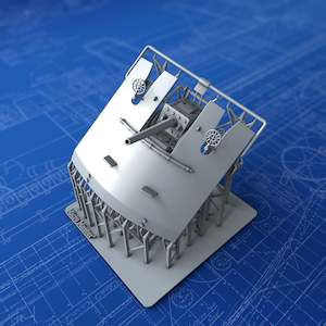 1/72 Royal Navy 3-pdr 1.85”/40 (47 mm) MKV Mounting