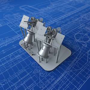 Royal Navy Coastal Patrol Boats: 1/150 Royal Navy Twin 20mm Oerlikon MKIX (0º Elevation) x2