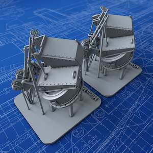 1/150 Royal Navy Twin 20mm Oerlikon MKV (45º Elevation) x2