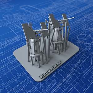 1/150 US Navy 20mm Oerlikon MK 2 / MK 4 (0º Elevation, Notch Variation) x2