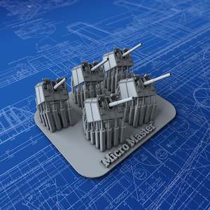 Greek Navy: 1/600 German Kriegsmarine 12.7cm/45 (5") SK C/34 x5