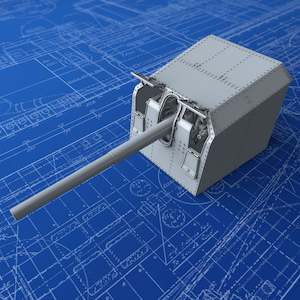 1/72 German Kriegsmarine 12.7cm/45 (5") SK C/34 x1