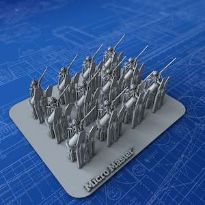 1/350 US Navy 20mm Oerlikon Mount MK 4 w. MK14 Gunsight x12 (Not-in-use, Angled Shield)