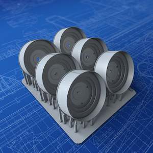 Us Navy: 1/128 Royal Navy 20mm Oerlikon Tubs (Zarebas) x6