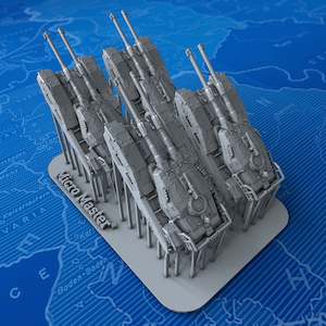 Sci Fi: 1/700 Gundam Earth Federation M61A5 Semovente +PE Tanks x12