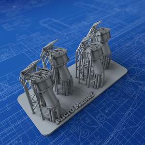 1/600 Royal Navy Rangefinder Director MKIIW (Type 285 Mod 1) x4 (RN Tribal Class)