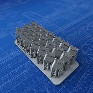 1/400 Royal Navy Quad Vickers 0.50"/62 MG MKIII Ready Use Lockers x21