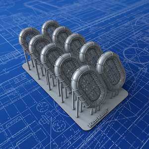 1/150 Royal Navy 8ft x 5ft (Type No. 19) Carley Floats x10