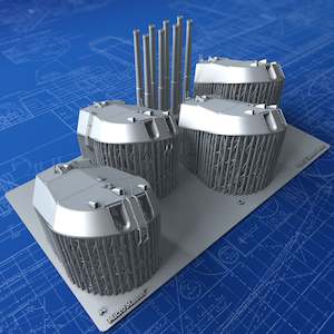 1/350 Royal Navy 13.5"/45 (34.3cm) MKV x4 (HMS Queen Mary 1916)