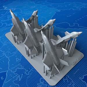 1/600 US Navy F-35C Lightning II (Deck Configuration) x6