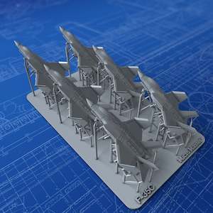 1/700 US Navy F-35C Lightning II (Deck Configuration) x6