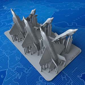 1/600 US Navy F-35C Lightning II (Landing gear down 'Beast Mode') x6