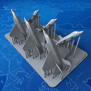1/600 US Navy F-35C Lightning II (In-flight 'Beast Mode') x6