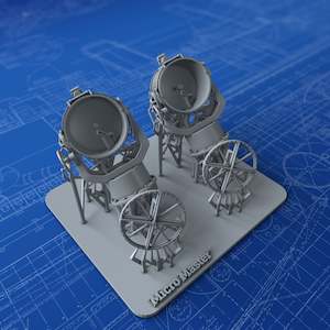 1/144 Royal Navy 44" Searchlights x2 (See-through Lens version)