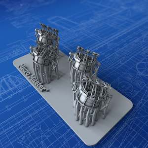 1 700 Scale: 1/700 Royal Navy Rangefinder Director MKV** (Type 285 Mod 1) x4