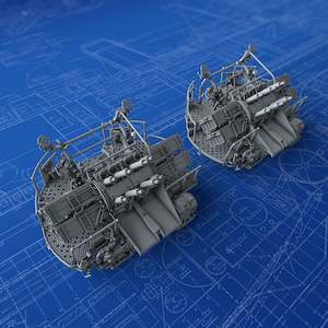 1/350 Royal Navy 2-pdr Octuple Pom Poms (4cm/39) QF MKVIII on ‘M’ (MKV) Mount 45º x2
