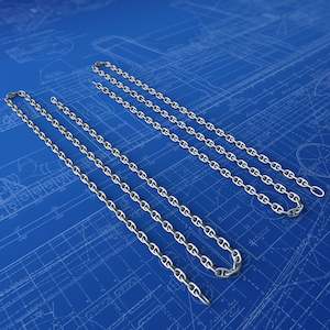 1/350 Royal Navy Battleship Anchor Cables x2