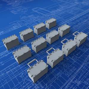 1/128 Royal Navy 2-pdr Pom Pom Large Ready Use Lockers x12 (2 Types)