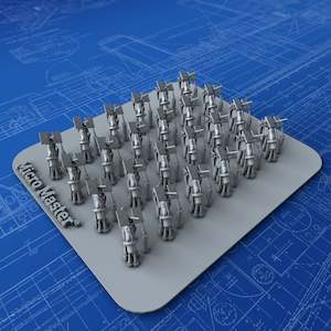 Royal Navy Coastal Patrol Boats: 1/500 US Navy 20mm Oerlikon Mount MK 4 0º elevation (Square Shield) x24