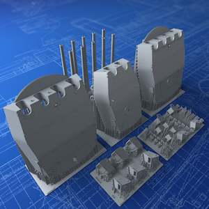 1/150 Royal Navy 14" (35.6cm) MKVII HMS King George V (1941)