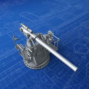 Royal Allied Navies: 1/72 Royal Navy 4"/45 (10.2cm) QF MKV***(N) H/A MKIV (8" Cruisers Version)