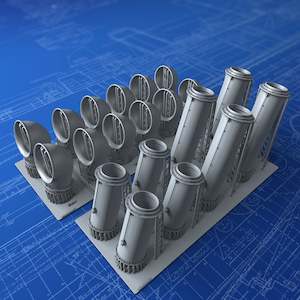 1/72 Royal Navy HMS Apollo (1891) Large Vent Set (12 Vents)