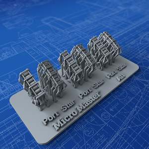 Royal Navy Weapons: 1/700 Royal Navy Depth Charge Rails x6 (7 Charge Version, Starboard & Port)