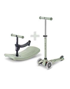 All Scooters: Micro Rock & Go Mini Deluxe LED 3 Wheel Scooter